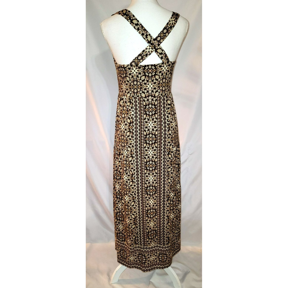 J Jill Floral Stretchy Super Soft Knit Halter Maxi Dress - Size XS